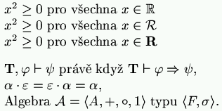 Obrázek 3. Fonty v matematickém režimu.